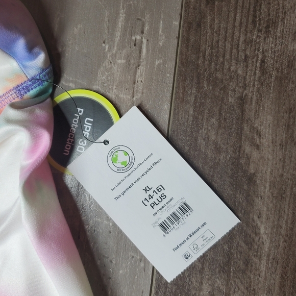 NWT Athletic Works Girls Active Tumble Short Size XL 14/16 Multicolor Tie-Dye - Picture 5 of 13